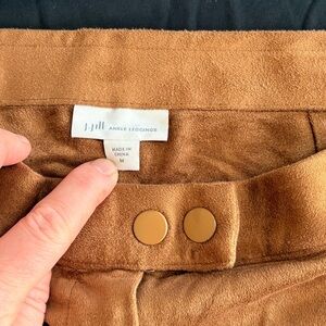 J. Jill Suede-Texture Ankle Leggings in Camel